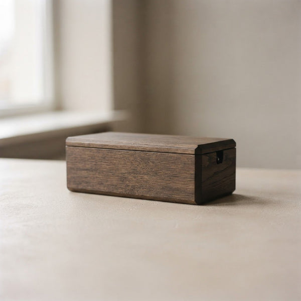 Eiche-Kabelbox, klein, Rauch gebeizt