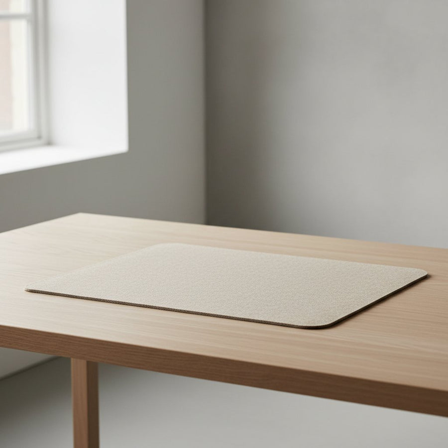 Filz-Mauspad, groß, Sandbeige