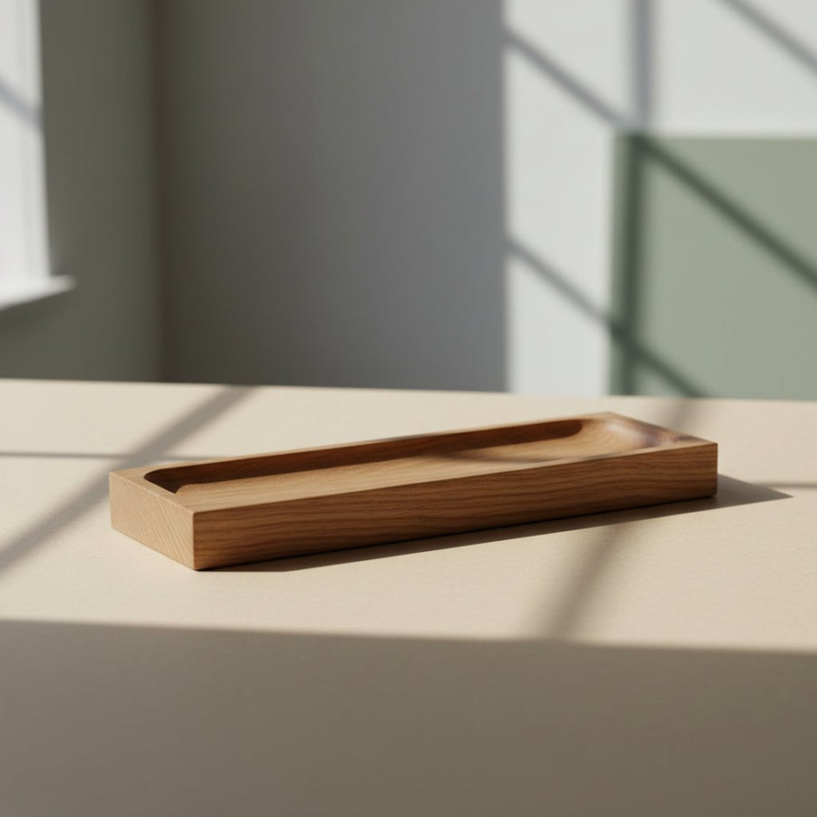 Eiche-Stiftablage, schmal, Natur geölt