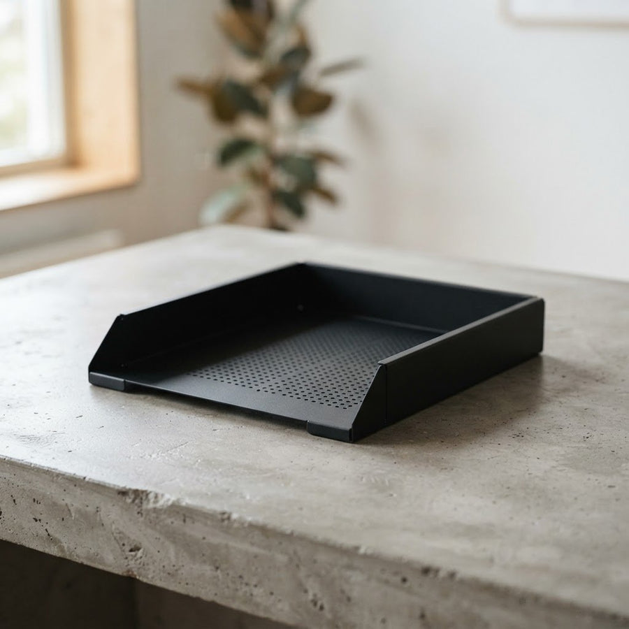 Stahl-Stiftbecher, Schwarz matt